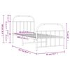 vidaXL Kovov&yacute; r&aacute;m postele s čelom a podnožkou čierny 80x200 cm