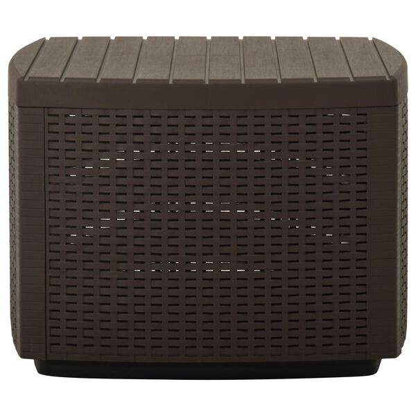 vidaXL Záhradný stôl farba kávy moka 53x53x40 cm plast