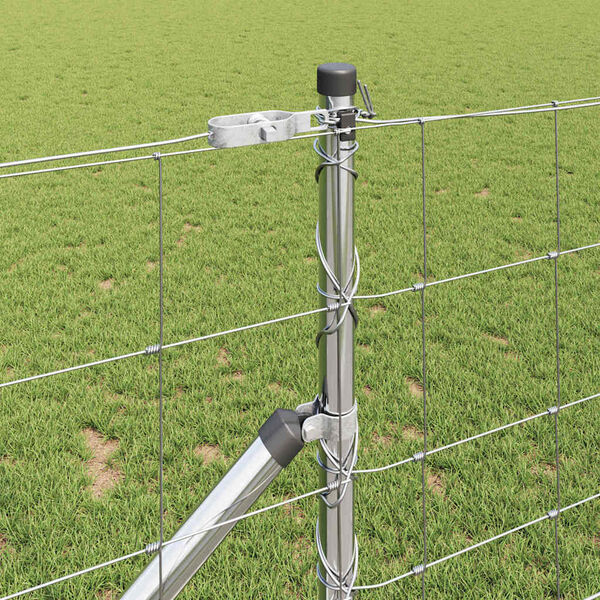 vidaXL Stĺp na plot. Zinkovan&yacute; 50 x 1 m Oceľ