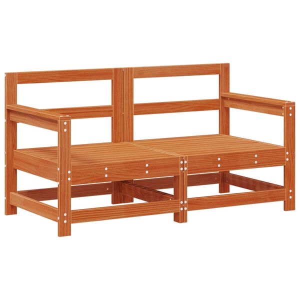 vidaXL Z&aacute;hradn&yacute; lounge set 7 pcs Voskov&aacute; Hned&aacute; Mas&iacute;vna borovica