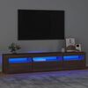 vidaXL TV skrinka s LED svetlami hned&yacute; dub 195x35x40 cm