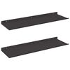 vidaXL Z&aacute;vesn&aacute; polica 2 ks Čierny 60 x 18 x 2,5 cm Oceľ