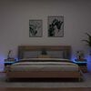 vidaXL Nočn&eacute; stol&iacute;ky s LED svetlami 2 ks dub artisan 40x39x48,5 cm