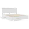 vidaXL R&aacute;m postele s čelnou doskou Biela 200 x 200 cm Kompozitn&eacute; drevo