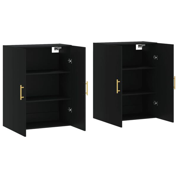 vidaXL N&aacute;stenn&eacute; skrinky 2 ks čierne 69,5x34x90 cm