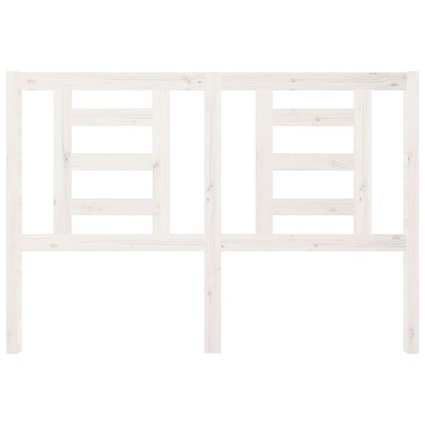 vidaXL Čelo postele biele 146x4x100 cm masívna borovica