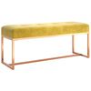 vidaXL Lavička horčicov&aacute; žlt&aacute; 110x36x45 cm zamat