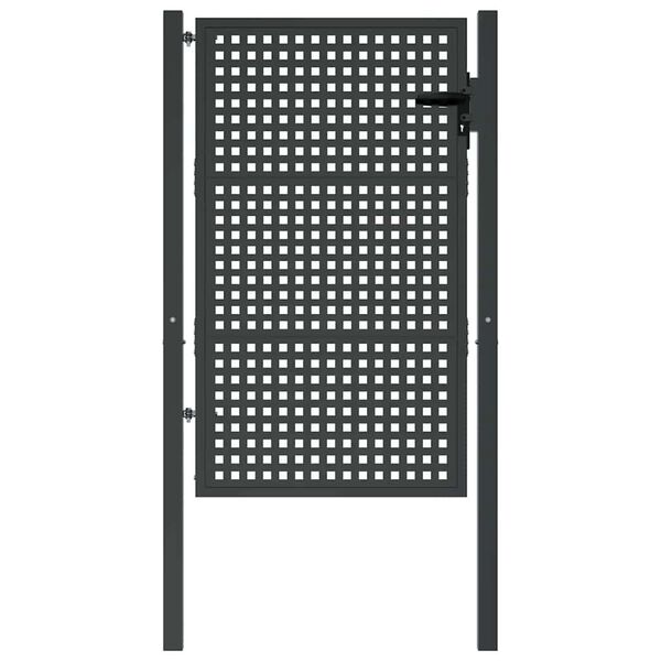 vidaXL Z&aacute;hradn&aacute; br&aacute;na antracitov&aacute; 100x150 cm oceľov&aacute;