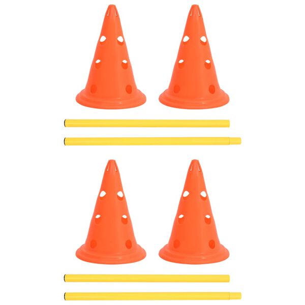 vidaXL Sada prekážok pre psov oranžovo-žltá