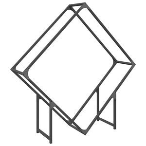 vidaXL Stojan na palivov&eacute; drevo Čierny Oceľ valcovan&aacute; za studena