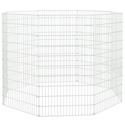 vidaXL 8-panelová klietka pre králiky 54x100 cm pozinkované železo