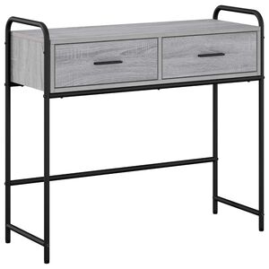 vidaXL Konzolov&yacute; st&ocirc;l Siv&yacute; Sonoma 90 x 33 x 80,5 cm Kompozitn&eacute; drevo