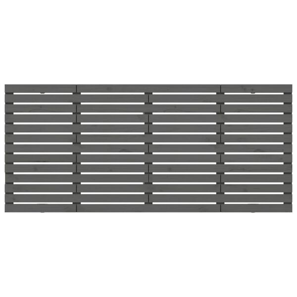 vidaXL Nástenné čelo postele sivé 156x3x91,5 cm masívna borovica