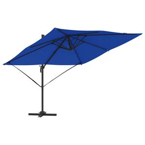 vidaXL Roma Parasol Modr&aacute; 286 x 284 x 265 cm Hlin&iacute;k a polyester