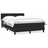 vidaXL Posteľn&yacute; r&aacute;m boxspring s matracom čierny 140x210 cm zamat