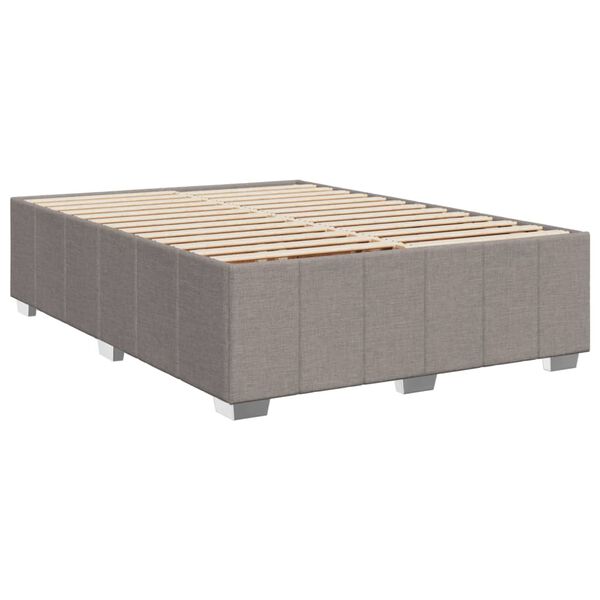 vidaXL Posteľn&yacute; r&aacute;m boxspring s matracom sivohned 160x200 cm l&aacute;tka
