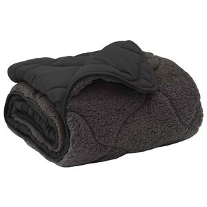 vidaXL Zimn&yacute; prehoz Antracit 135 x 200 cm Mikrof&aacute;za a Teddy fleece