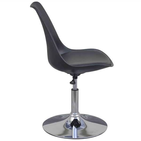 vidaXL Otočn&eacute; jed&aacute;lensk&eacute; stoličky 2 ks čierne umel&aacute; koža