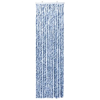 vidaXL Záves proti hmyzu, modrý, biely a strieborný 56x185 cm, ženilka