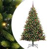 vidaXL Umel&yacute; skladac&iacute; vianočn&yacute; stromček 300 LED di&oacute;d Zelen&aacute; 180 cm
