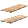 vidaXL Okenn&yacute; parapet 2 ks 120x40x2 cm neo&scaron;etren&yacute; dubov&yacute; mas&iacute;v
