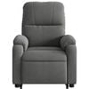 vidaXL Elekt. zdvíhacie masážne skláp. kreslo tmavosivé mikrovl. látka