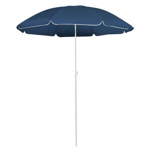 vidaXL Z&aacute;hradn&yacute; slnečn&iacute;k, oceľov&aacute; tyč, modr&yacute; 180 cm