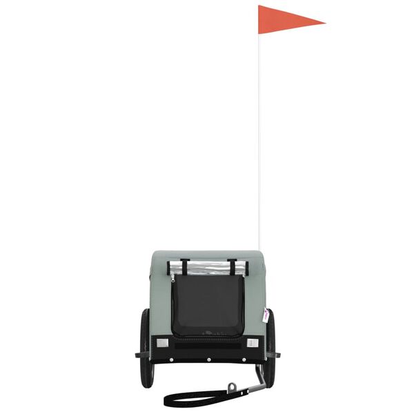 vidaXL Cyklovozík pre zvieratá, sivo čierny, oxfordská látka, železo