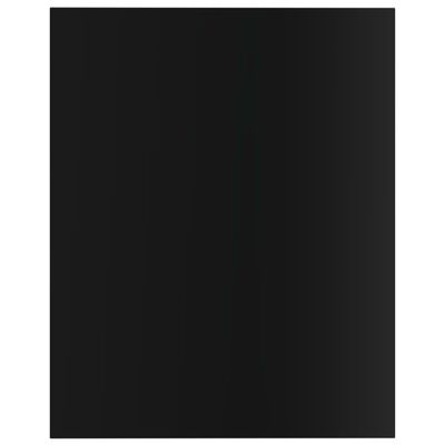 vidaXL Prídavné police 8 ks, lesklé čierne 40x50x1,5 cm, drevotrieska