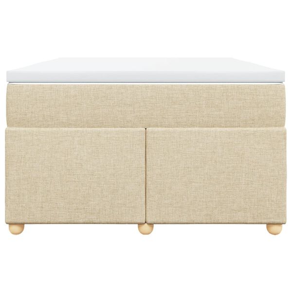 vidaXL Boxspring posteľ s matracom krémová 120x190 cm látka