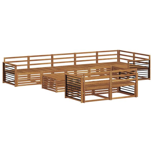 vidaXL Z&aacute;hradn&aacute; s&uacute;prava gaučov 9 pcs Pr&iacute;rodn&aacute;