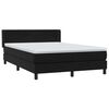 vidaXL Posteľn&yacute; r&aacute;m boxspring s matracom čierny 160x210 cm zamat