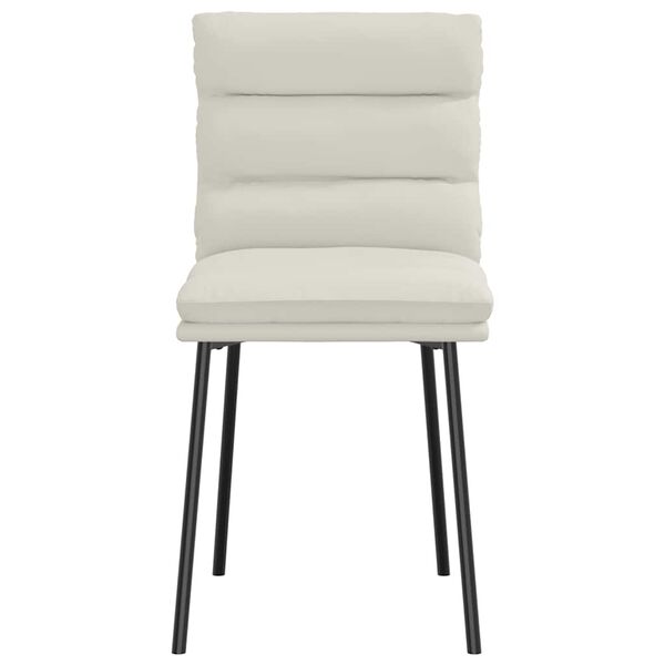 vidaXL Jedálenské stoličky 6 ks krémové zamatové