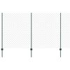 vidaXL Sieťov&yacute; plot s stĺpom 25 x 1,4 m PVC potiahnut&aacute; oceľ Zelen&aacute;