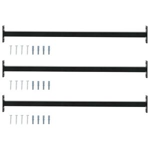 vidaXL Nastaviteľn&aacute; bezpečnostn&aacute; tyč na okno 3 ks 710 -1200 mm Oceľ