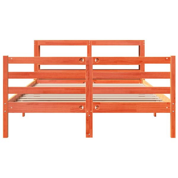 vidaXL Posteľ s matracom voskovo hned&aacute; 120x200 cm mas&iacute;vna borovica