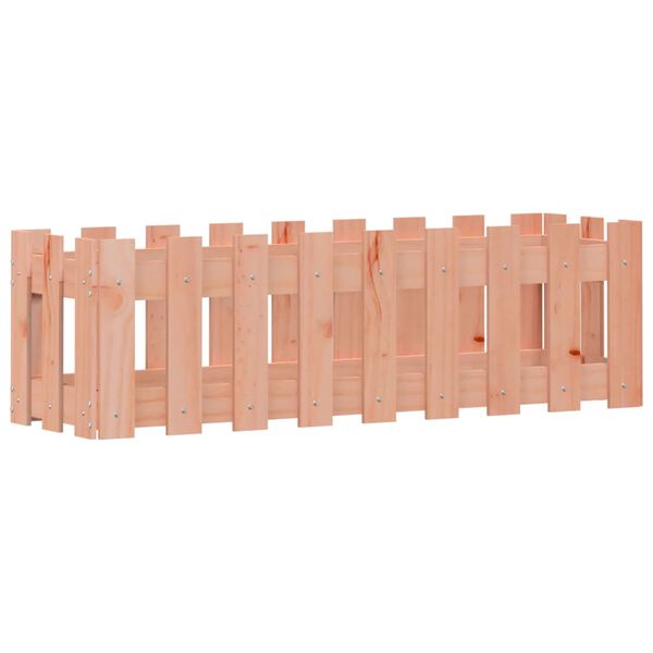 vidaXL Vyvýšený záhon s dizajnom plotu 100x30x30 cm masívny douglas