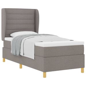 vidaXL Boxspring posteľ s matracom tmavo&scaron;ed&aacute; 90x190 cm Sivohned&aacute; l&aacute;tka