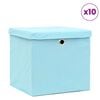 vidaXL &Uacute;ložn&eacute; boxy s vekom 10 ks, svetlomodr&eacute; 32x32x32 cm, l&aacute;tka