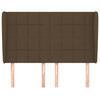 vidaXL Čelo postele so záhybmi tmavohnedé 147x23x118/128 cm látka