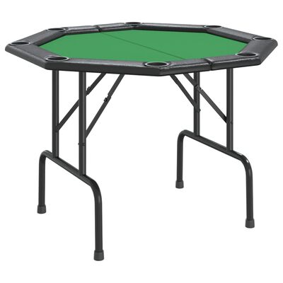 vidaXL Skladací pokrový stôl pre 8 hráčov zelený 108x108x75 cm