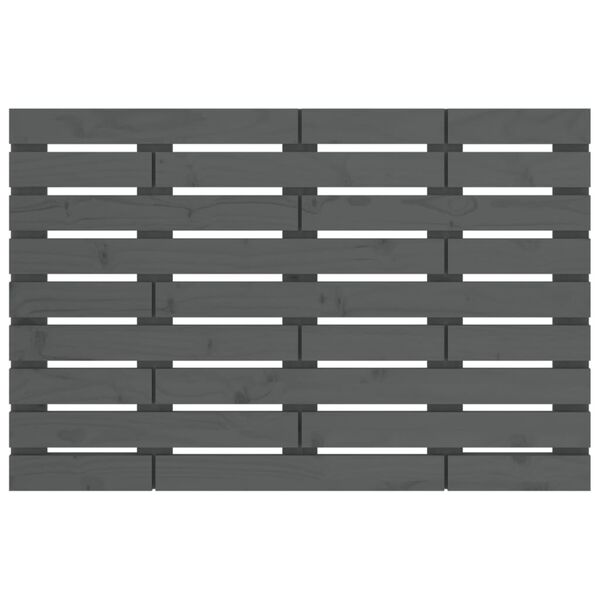 vidaXL N&aacute;stenn&eacute; čelo postele siv&eacute; 96x3x63 cm mas&iacute;vna borovica