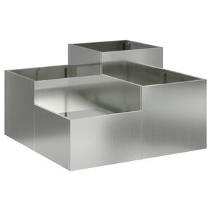 vidaXL Z&aacute;hradn&yacute; kvetin&aacute;č Strieborn&aacute; 80 x 80 x 48 cm Pozinkovan&aacute; oceľ