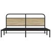 vidaXL Kovov&yacute; posteľn&yacute; r&aacute;m bez matraca dub sonoma 183x213 cm