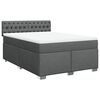 vidaXL Boxspring posteľ s matracom tmavosiv&aacute; 140x200 cm l&aacute;tka