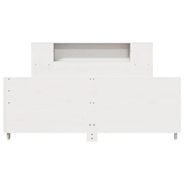 vidaXL Posteľ bez matraca biela 140x200 cm mas&iacute;vna borovica