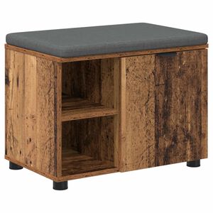 vidaXL Predsieňov&aacute; lavica s vank&uacute;&scaron;om Star&eacute; drevo 60 x 38 x 46 cm