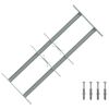 vidaXL Bezpečnostn&aacute; mreža na okn&aacute; s 2 priečkami 3 ks 430-740 mm