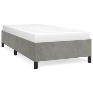 vidaXL Posteľ bez matraca bledosiv&yacute; 80x200 cm zamat