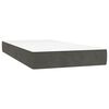 vidaXL Posteľn&yacute; r&aacute;m boxspring s matracom tmavosiv&yacute; 80x200 cm zamat